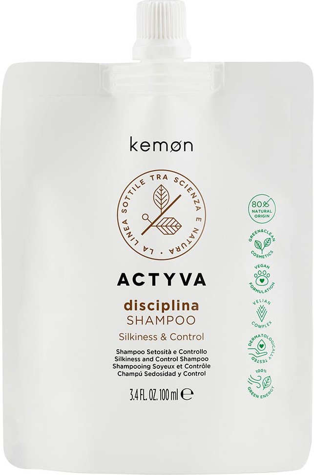 kemon Actyva Disciplina Shampoo Pouch Bag 100 ml
