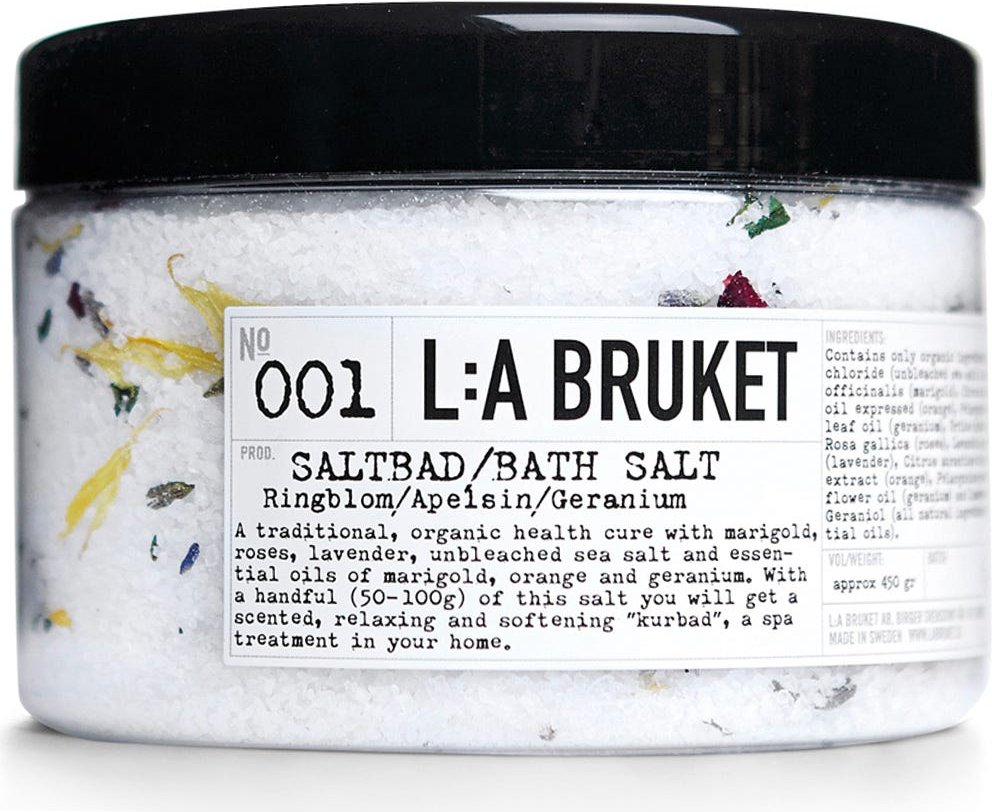 L:A BRUKET No. 01 Bath Salt Ringelblume/Orange/Geranie 450 g