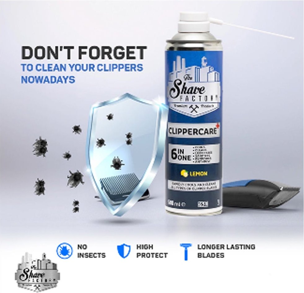 The Shave Factory Clippercare 6in1 Lemon Spray 500 ml