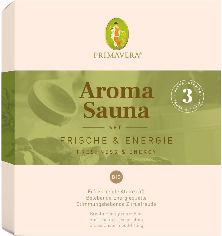 PRIMAVERA Aroma Sauna Set Frische & Energie Bio