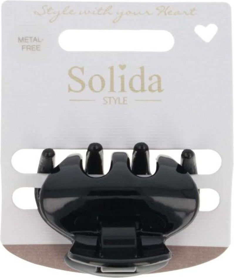 Solida Wasserwellklammer metallfrei Schwarz