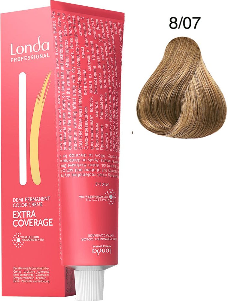 Londa Extra Coverage 8/07 mittelblond natur-braun 60 ml