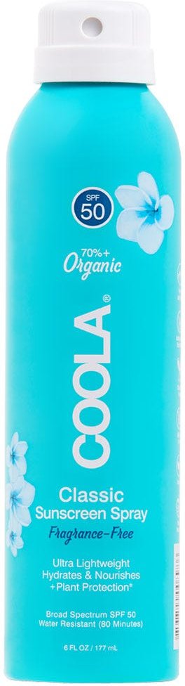 COOLA Classic SPF50 Body Spray Fragrance-Free 177 ml