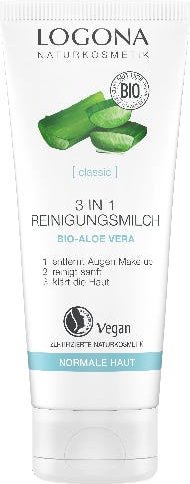 LOGONA 3 in 1 Reinigungsmilch Bio-Aloe Vera 100 ml