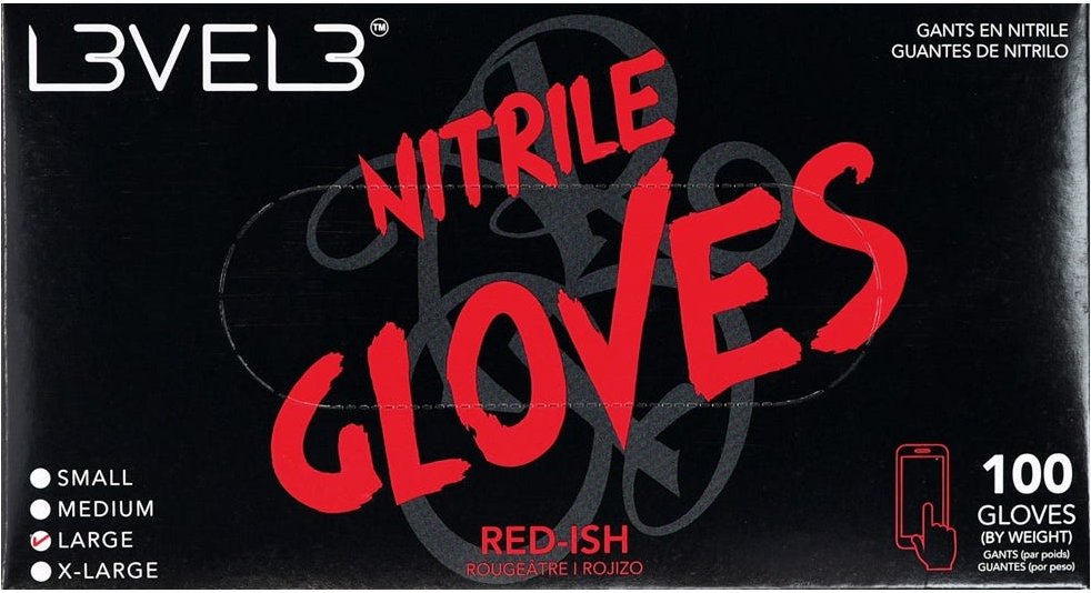 Level3 Nitrile Gloves Small Red-ish