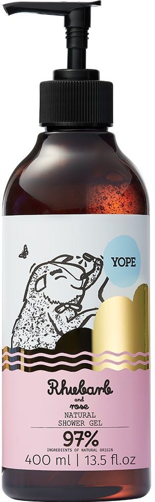 YOPE Shower Gel RHUBARB & ROSE 400 ml