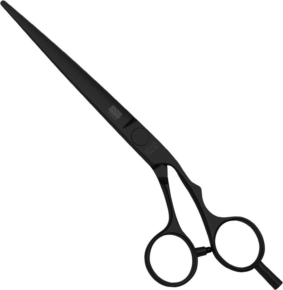Kasho Silver Black Haarschneideschere 6,5 Zoll Offset