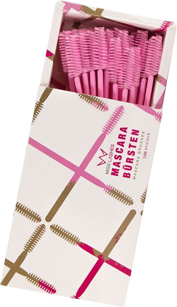 Miss Lashes Mascarabürsten rosa 100 Stück
