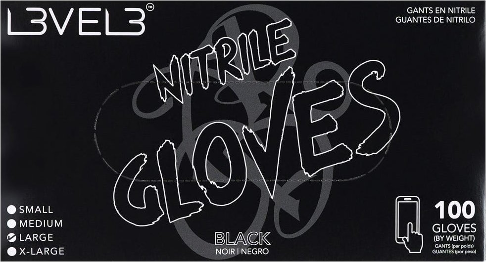 Level3 Nitrile Gloves X-Large Black