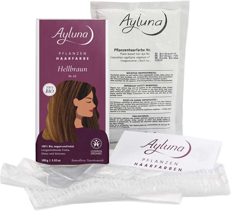 Ayluna Pflanzenhaarfarbe Hellbraun 100 g