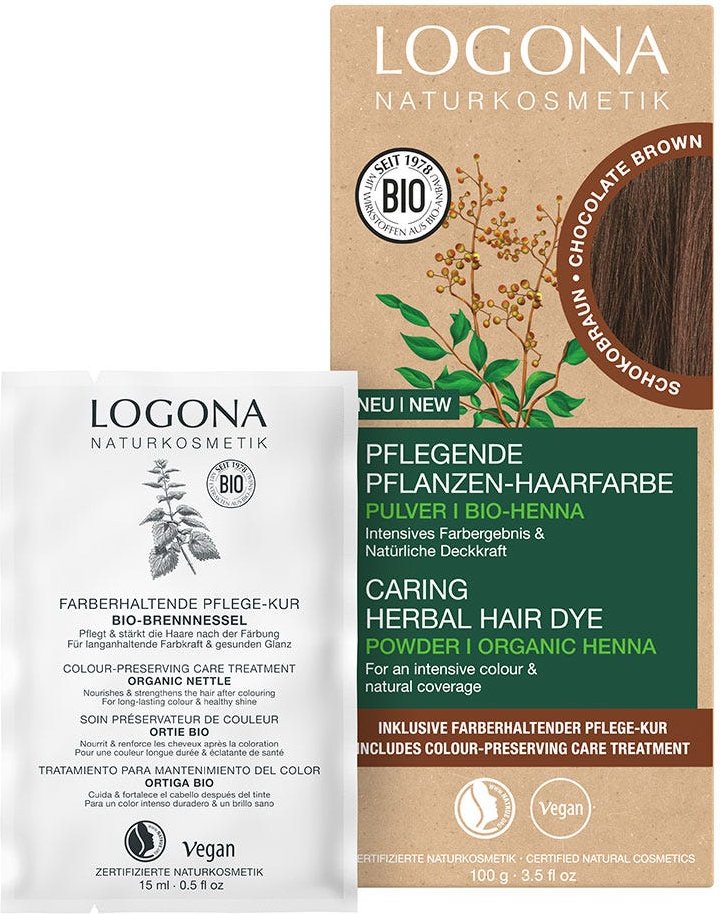 Thumbnail - LOGONA Pflanzen-Haarfarbe Pulver Schokobraun 100 ml