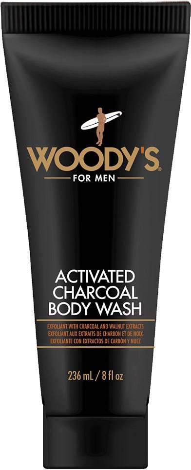 Woody's Activated Charcoal Body Wash 236 ml