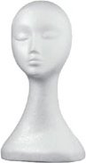 Comair Schaumstoffkopf "Lady" in weiß
