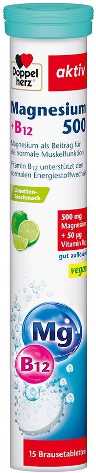 Doppelherz Magnesium 500 + B12 Brausetabletten