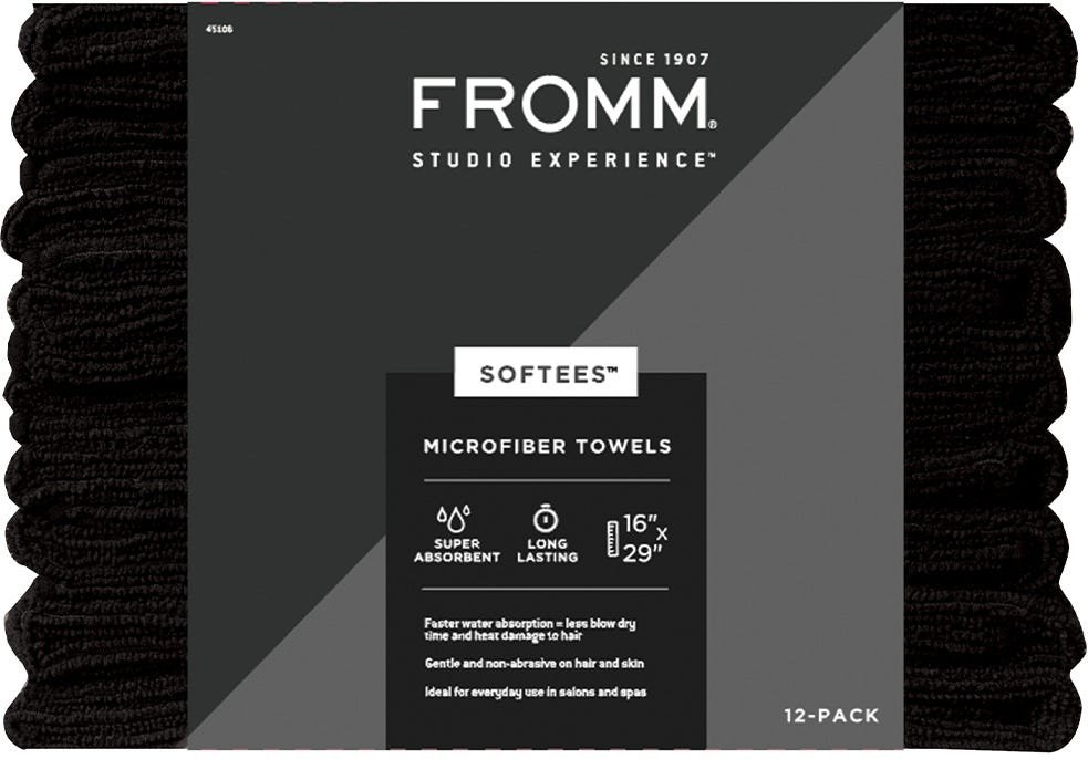 Fromm Softees Handtuch Schwarz 12 Stück