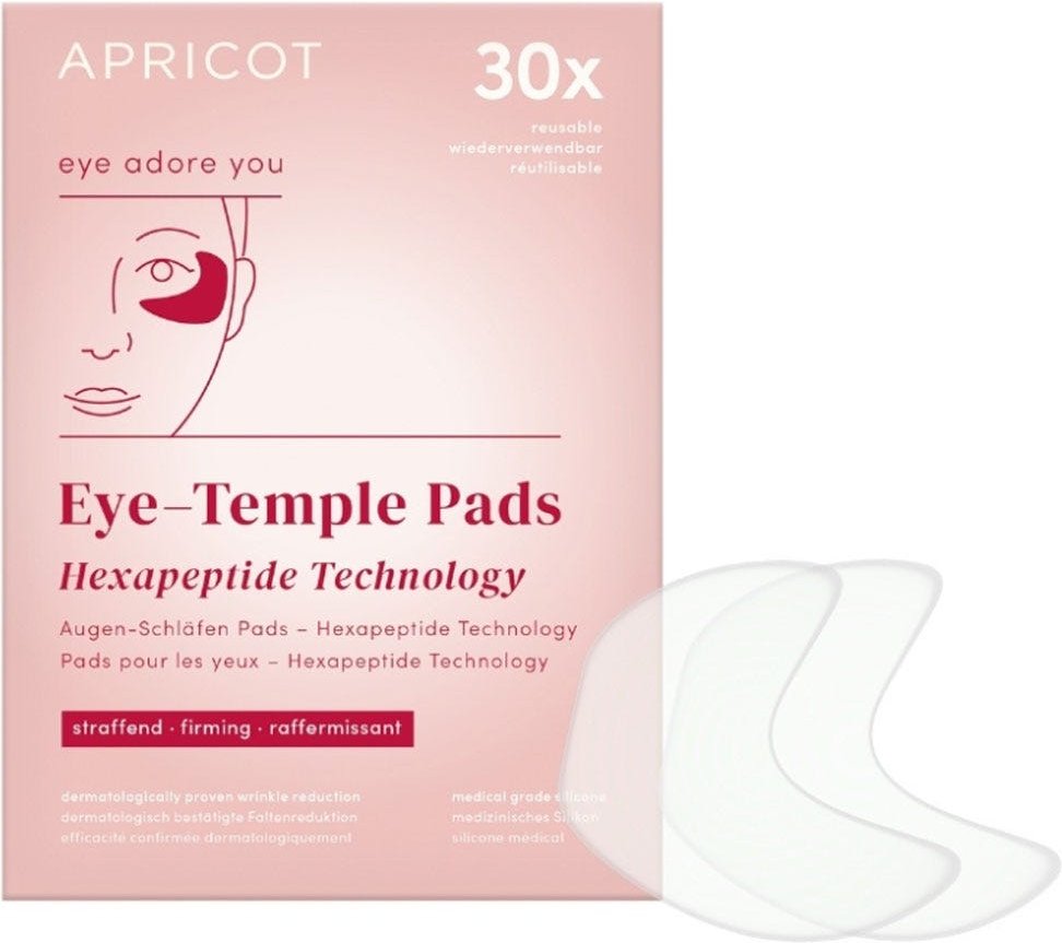 APRICOT Wiederverwendbare Augen-Schläfen Pads mit Hexapeptid-Technologie