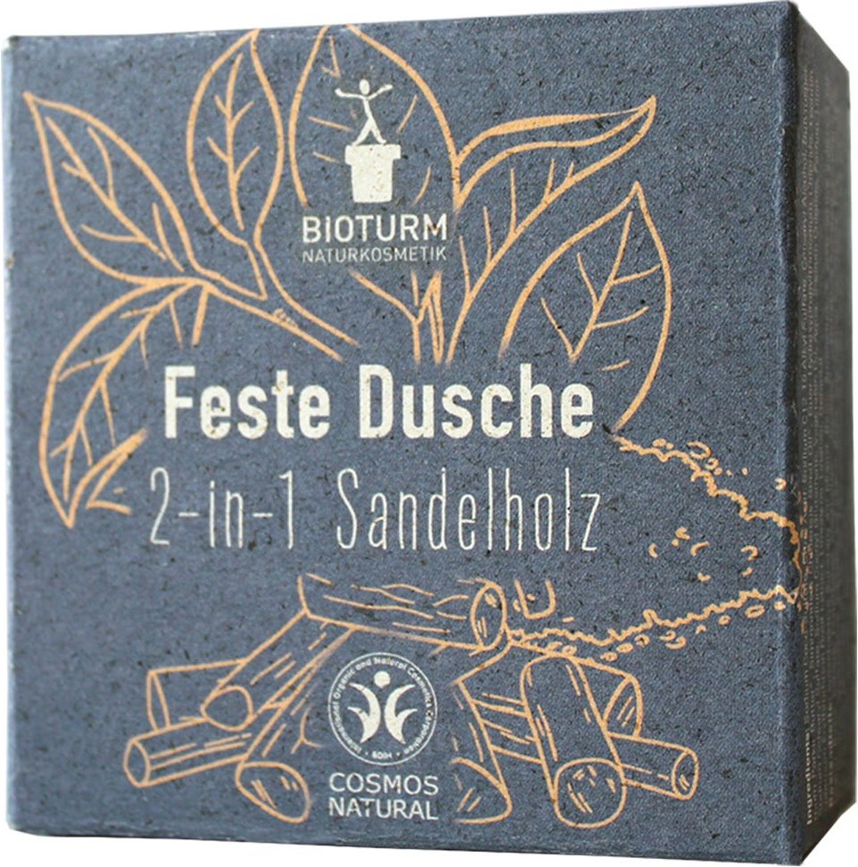 Thumbnail - BIOTURM Feste Dusche 2 in 1 Sandelholz 100 g