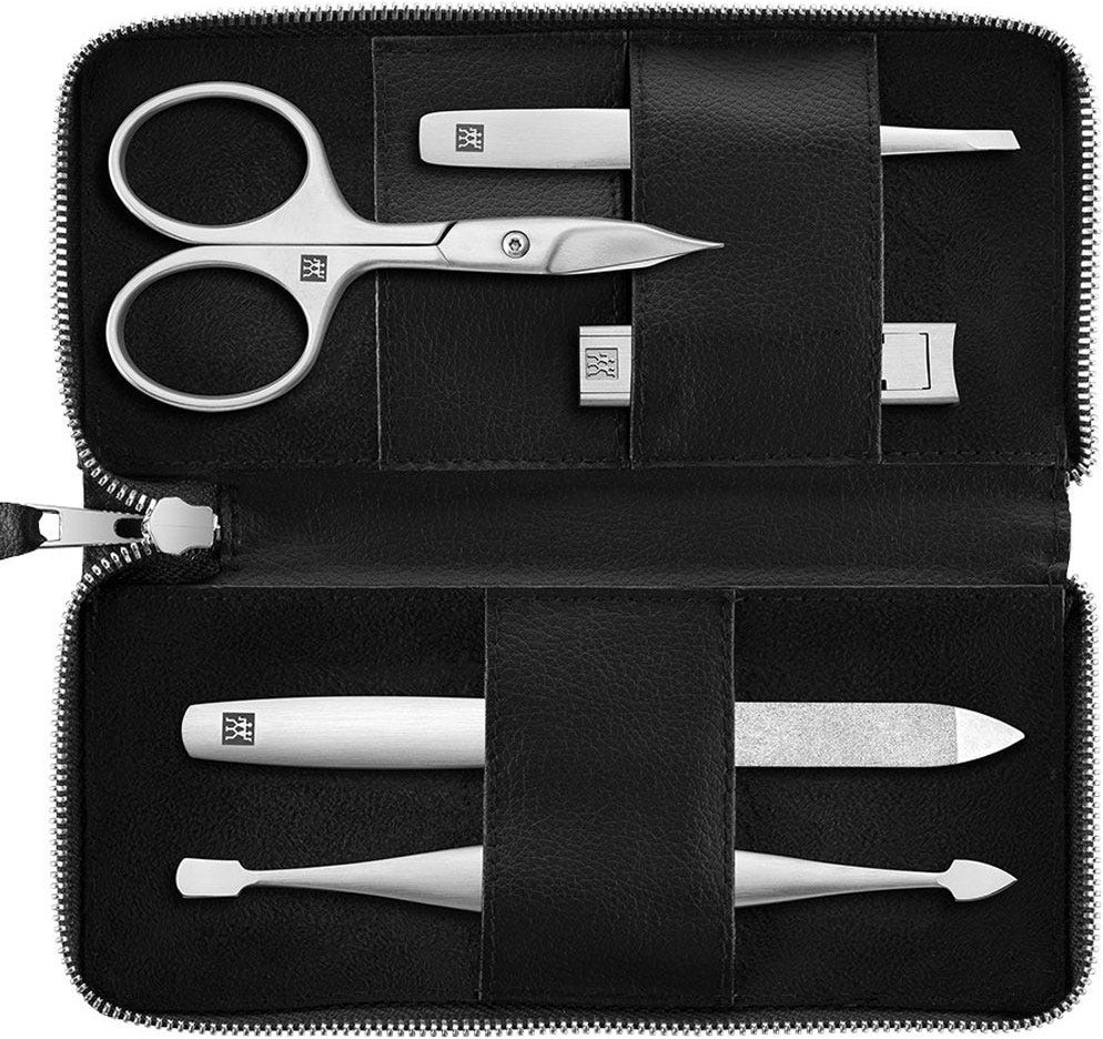 Zwilling Maniküre Pediküre Set 5tlg. mit Kombi-Nagelschere schwarz