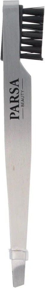 PARSA Beauty Pinzette mit Augenbrauenbürstchen 2 in 1