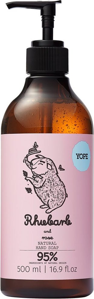 YOPE Hand Soap RHUBARB and ROSE 500 ml