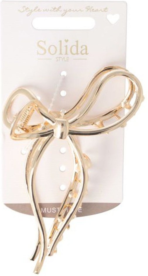 Solida Haarklammer Schleife gold