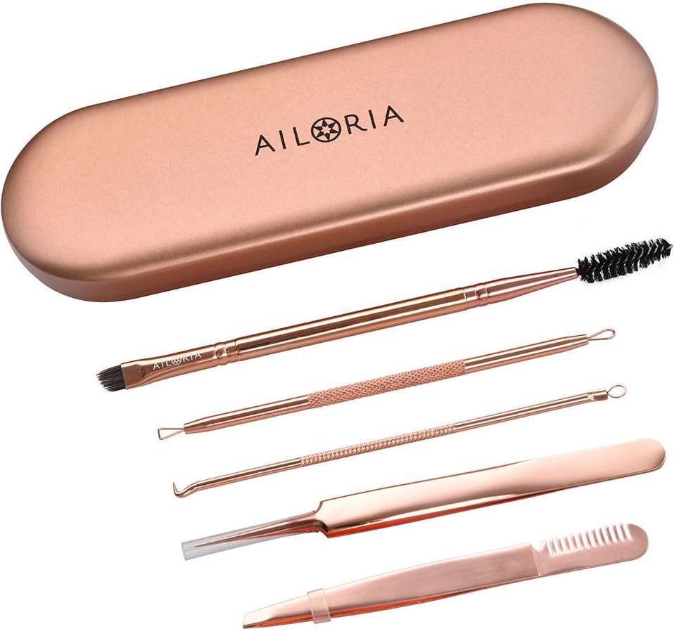 Ailoria Pure Pro Mitesser & Augenbrauen Set Rosegold