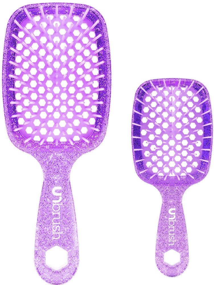 UNbrush Detangling Hair Brush Lilac Mini