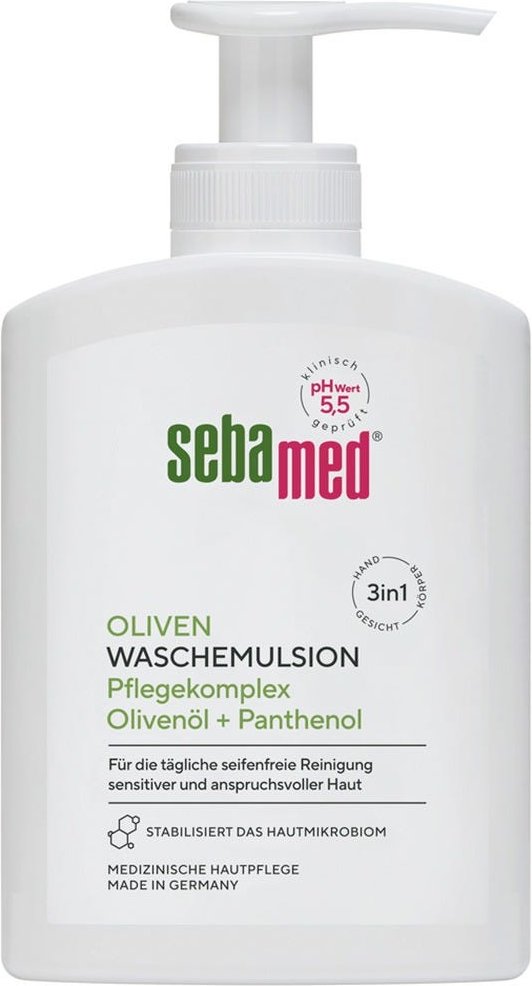 sebamed Flüssig Wasch-Emulsion Olive mit Spender 200 ml
