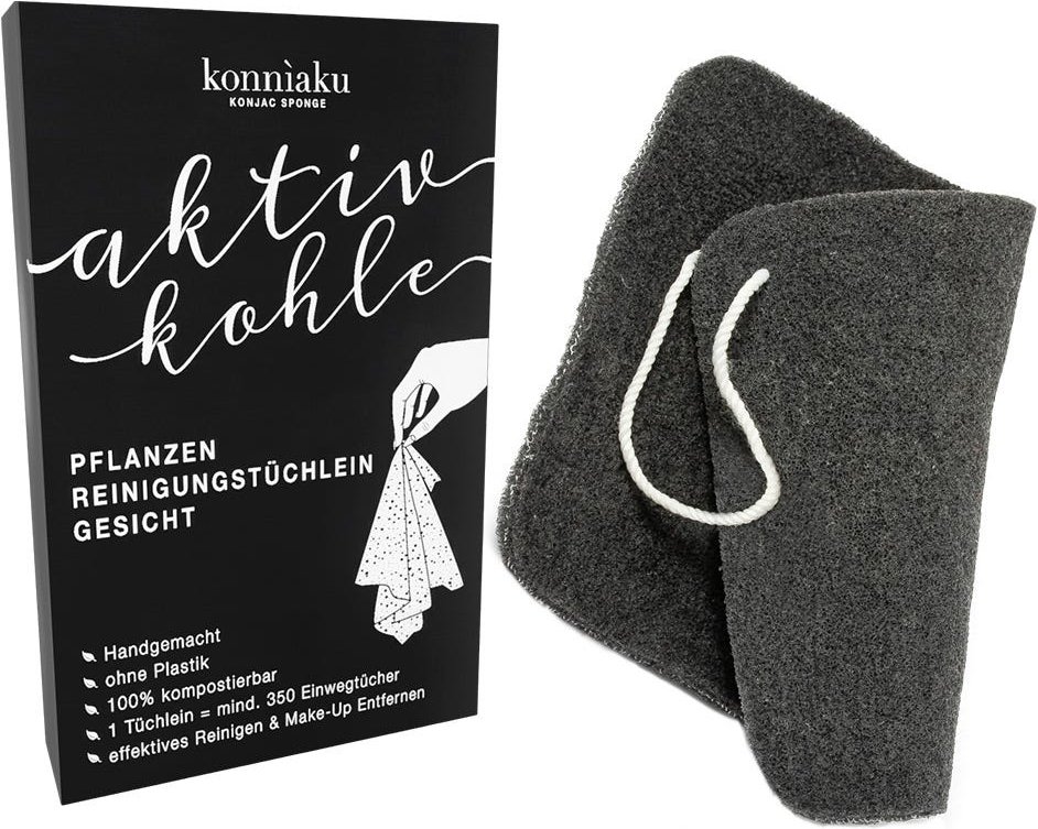 konnìaku Tuch Aktivkohle
