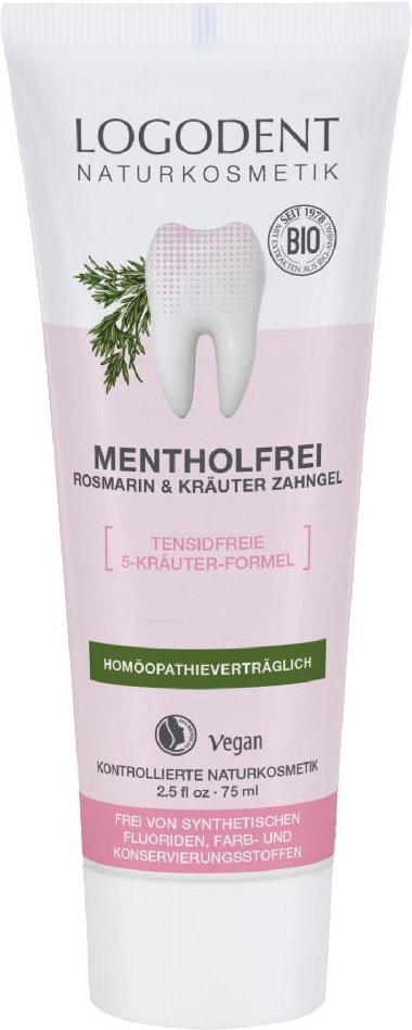 LOGODENT Mentholfrei Rosmarin & Kräuter Zahngel 75 ml