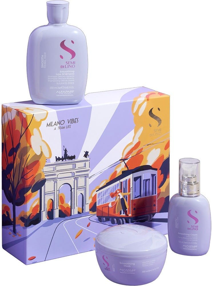 Alfaparf Milano Semi di Lino Smooth Holiday Kit