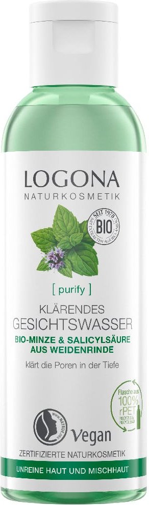 LOGONA Klärendes Gesichtswasser Bio-Minze & Salicylsäure 125 ml