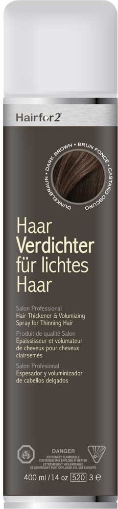 Hairfor2 Haarauffüller Dunkelbraun 400 ml