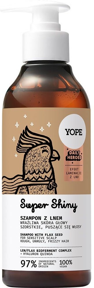 Thumbnail - YOPE DAILY HEROES SUPER SHINY Shampoo With Linen 300 ml