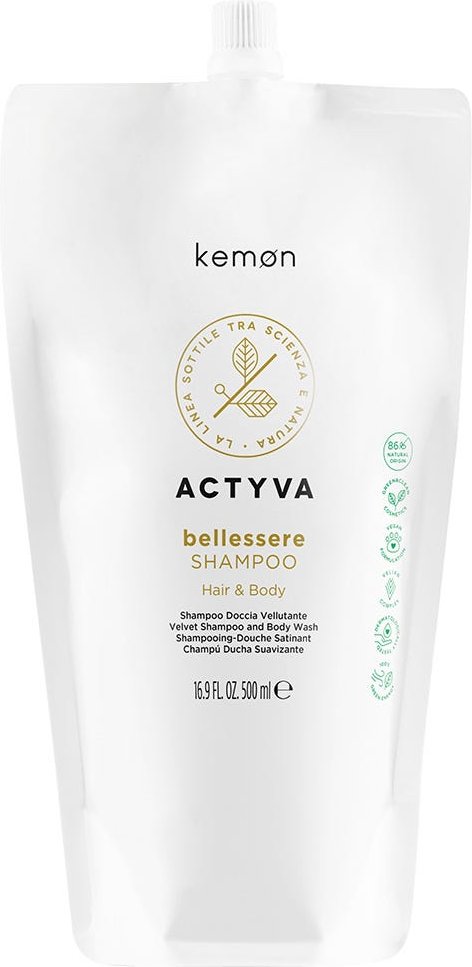 kemon Actyva Bellessere Shampoo Pouch Bag 500 ml
