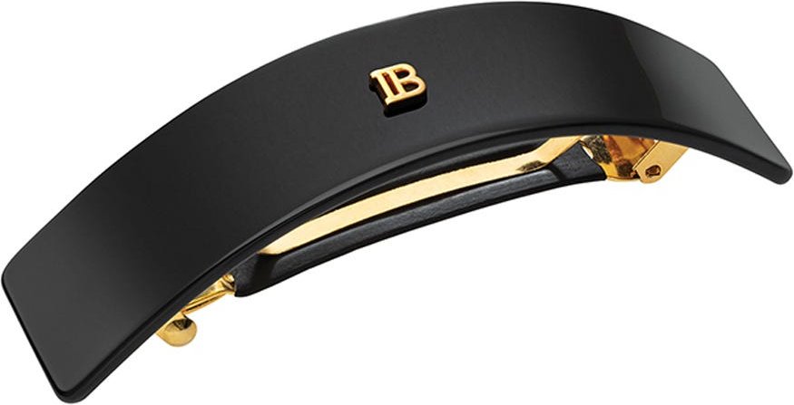 Balmain Hair Couture Cellulose Acetate Barrette Large Black