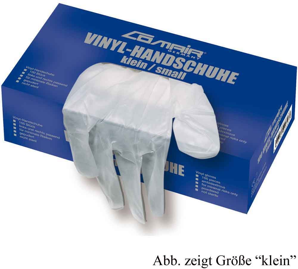 Comair Vinyl-Handschuhe gepudert groß 100er Box