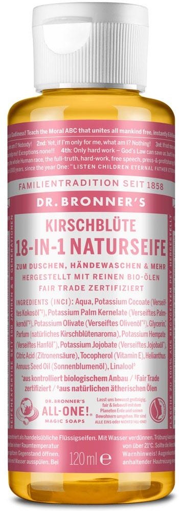 Dr. Bronner's 18-in-1 Naturseife Kirschblüte 120 ml