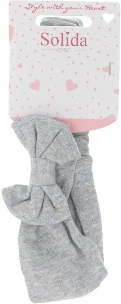 Solida Haarband grau mit Schleife Kids