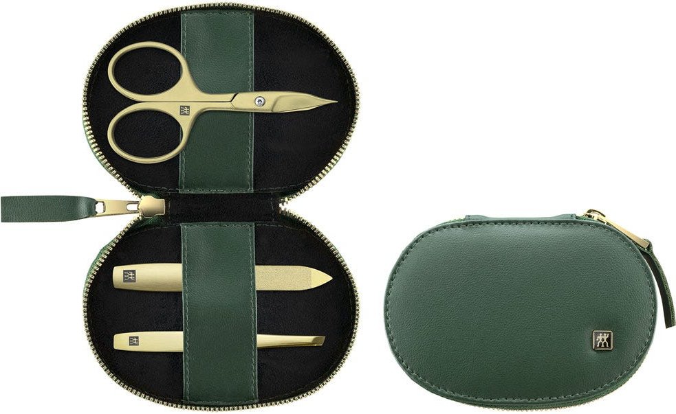 Zwilling Maniküre Pediküre Set 3tlg. mit Kombi-Nagelschere grün