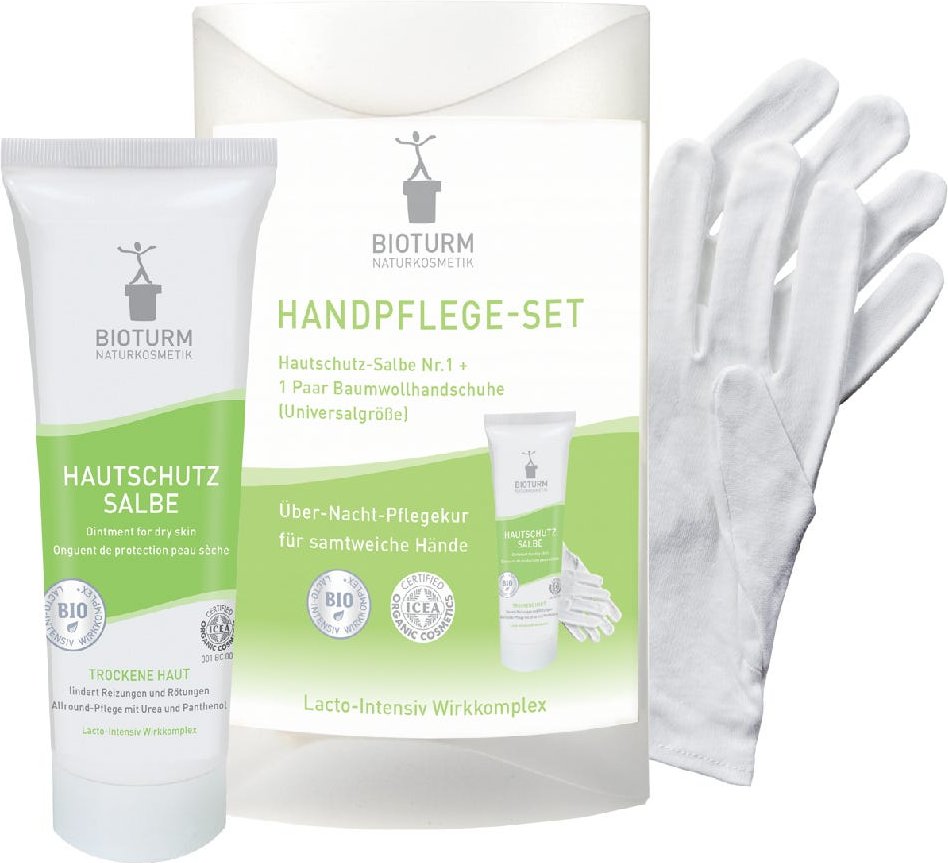 BIOTURM Handpflege-Set 50 ml + Handschuhe