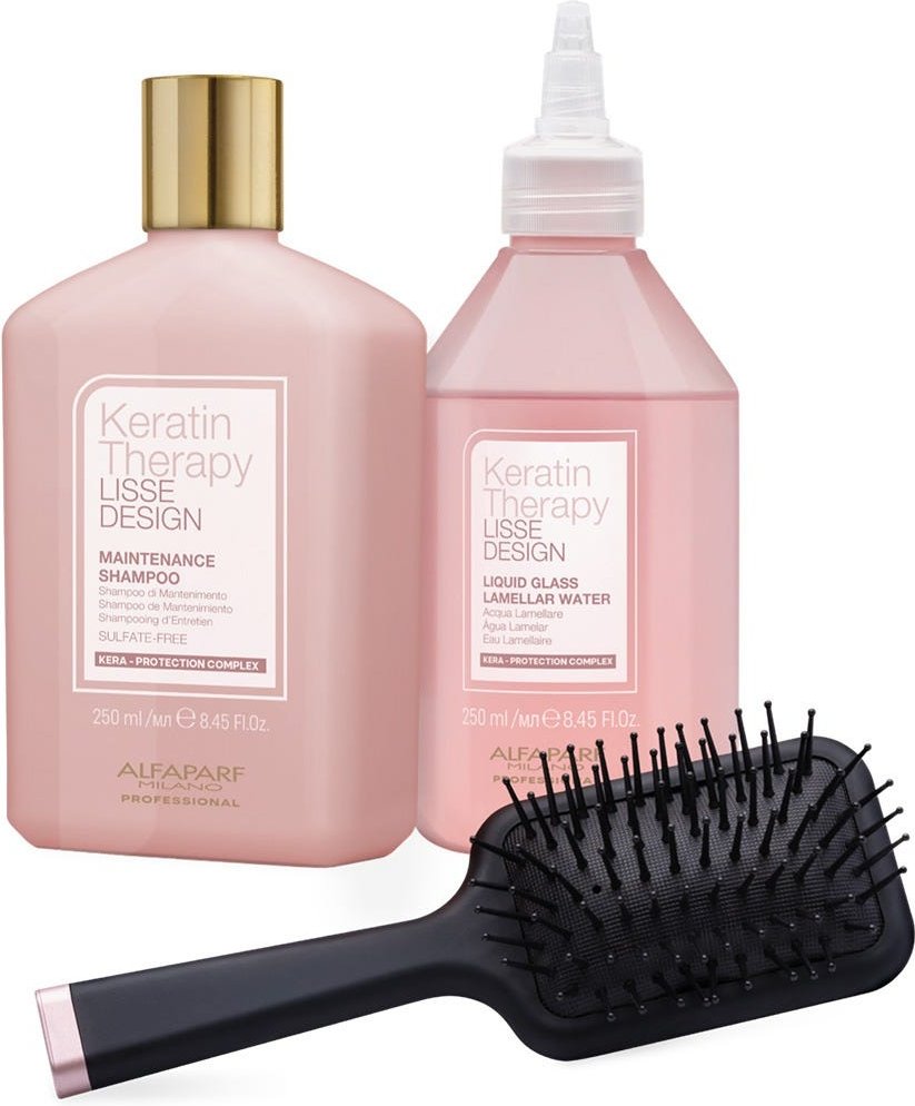 Alfaparf Milano Keratin Therapy Lisse Design Glass Hair Maintenance Kit