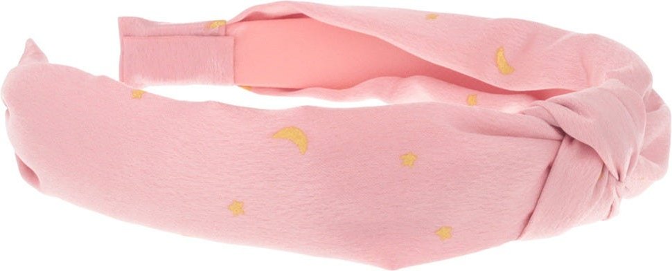 Solida Haarrreif Turban rosa Sterne