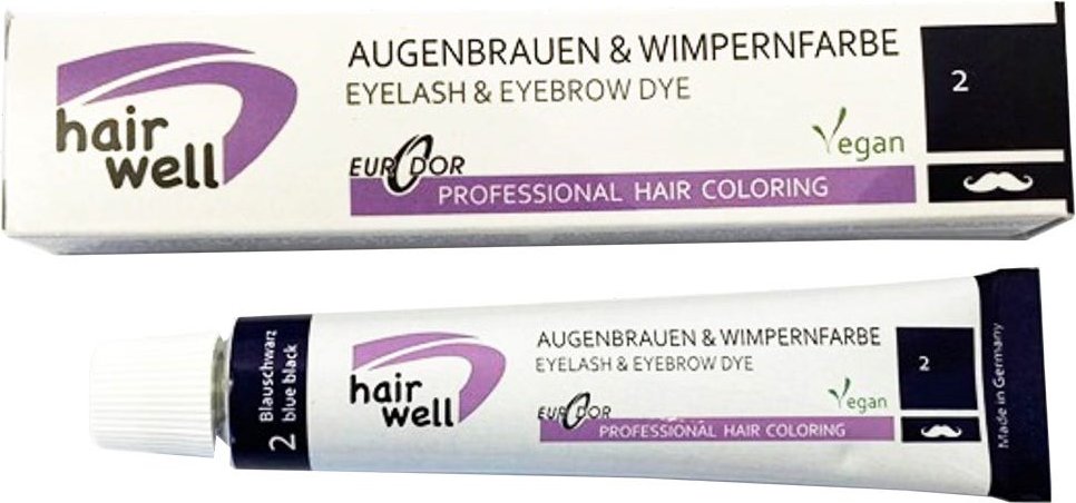 Hairwell Augenbrauen- und Wimpernfarbe Nr. 2 Blauschwarz 20 ml