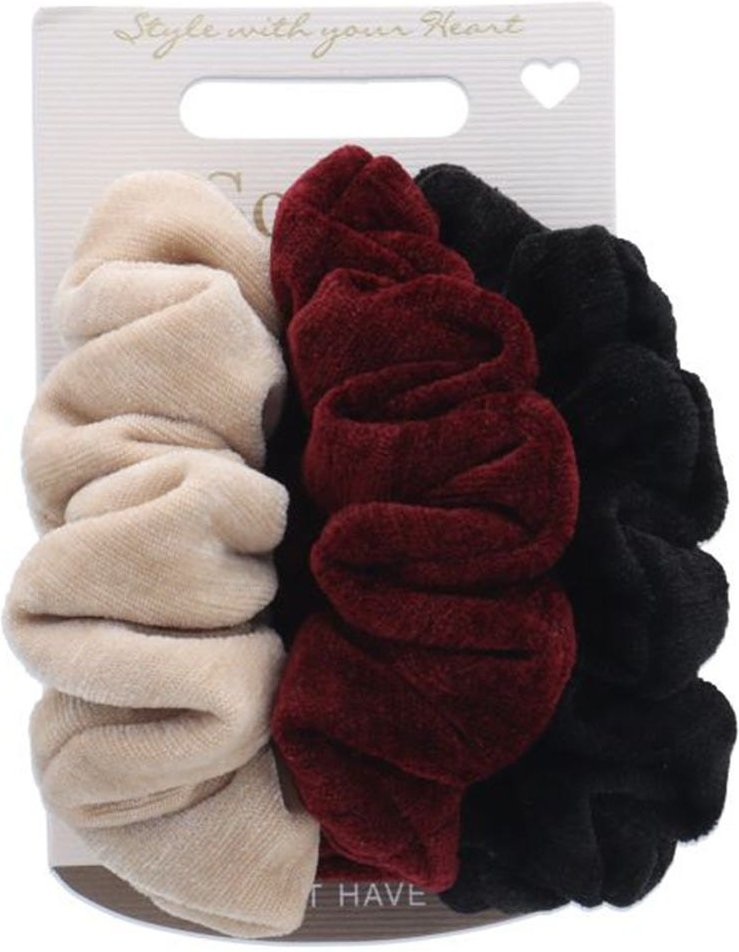 Solida Scrunchie mehrfarbig 7 cm 3 Stück