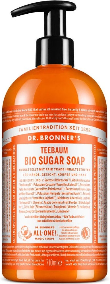 Dr. Bronner's Bio Sugar Soap Teebaum 710 ml