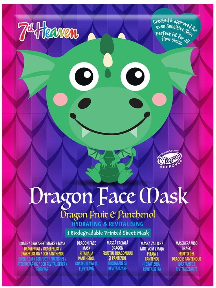 7th Heaven Animal Dragon Sheet Face Mask 1 Stück