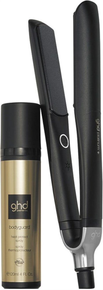 ghd platinum+ Glätteisen schwarz & bodyguard Hitzeschutz Pflegebundle