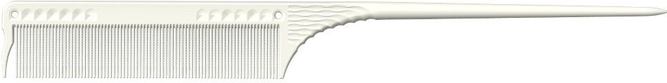 JRL Professional Fine Teeth Tail Comb 8.5" white