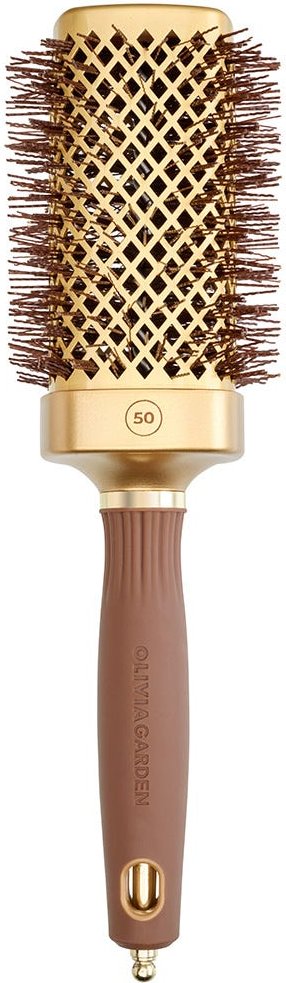 Olivia Garden Blowout Straight Wavy Bristle Gold & Brown 50mm